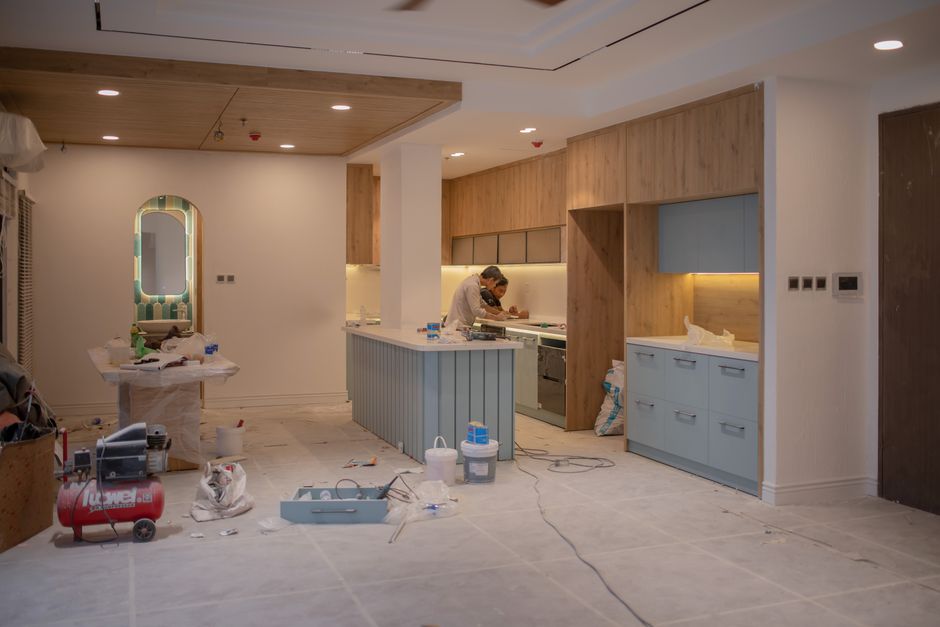 Kitchen renovation tools and materials
